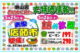 湖山店恒例の手配りチラシ特価 湖山店恒例の手配りチラシ特価