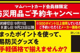 貯まったポイントを使って簡易防災グッズを割引価格で揃えませんか？