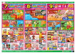 火曜農産均一特価・水曜切身均一特価・木曜畜産よりどり特価：食品３日連続の９７円均一特価！